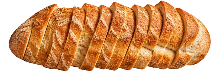 Pan de masa madre natural recién horneado